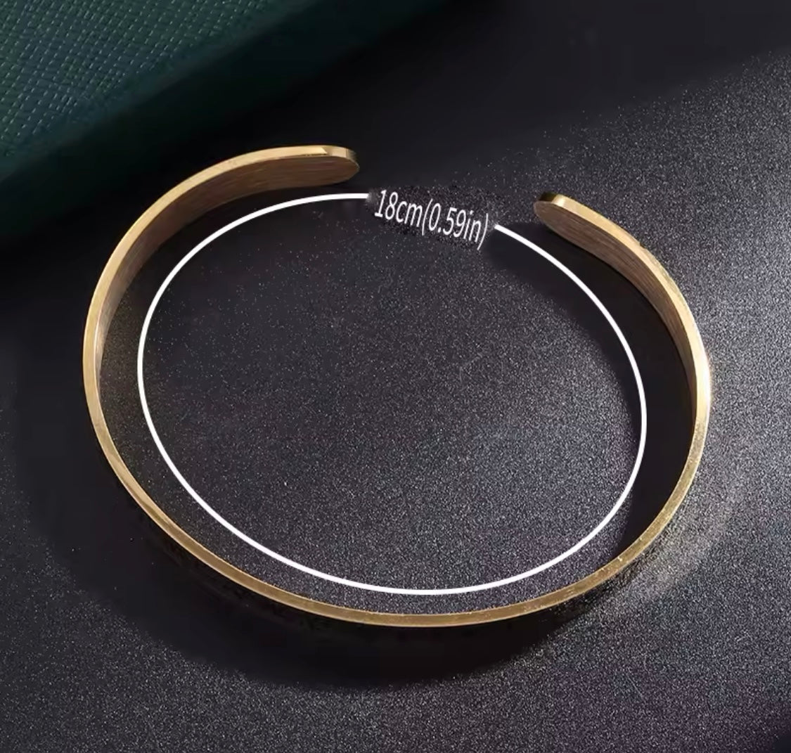 Ayatul Kursi Bold Engraved Bangle for Adults