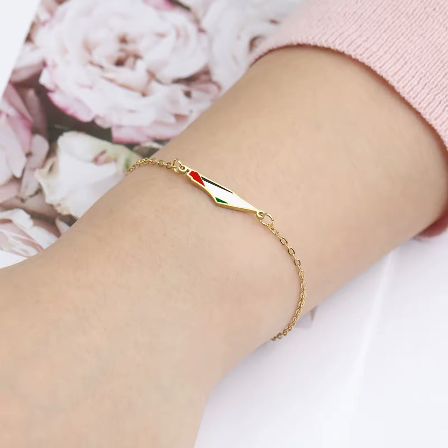 Freedom & Solidarity: Palestine Flag Bracelet