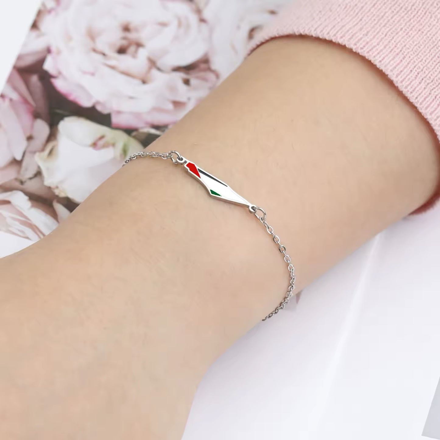 Freedom & Solidarity: Palestine Flag Bracelet