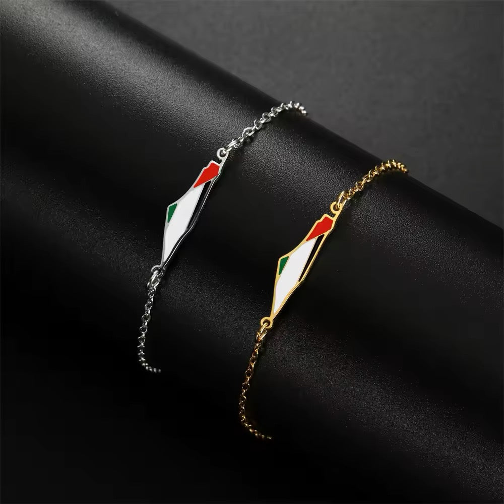 Freedom & Solidarity: Palestine Flag Bracelet