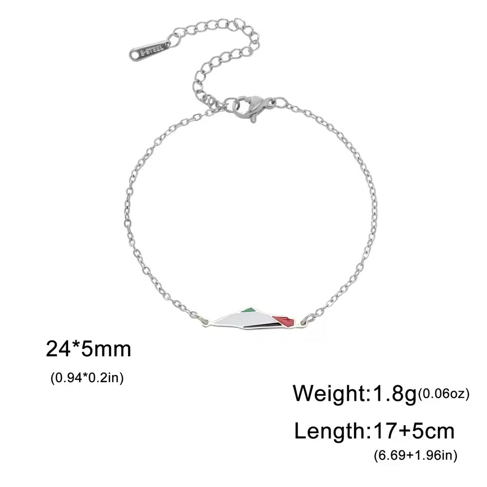 Freedom & Solidarity: Palestine Flag Bracelet