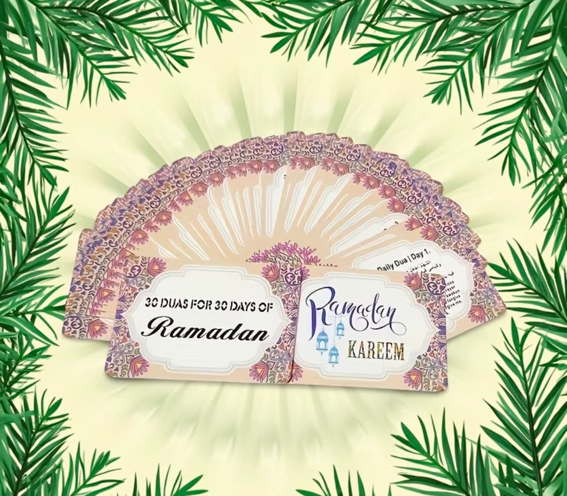 Ramadan 30 Duas for 30 Days Card Set | Daily Islamic Dua Cards | Ramadan Gift