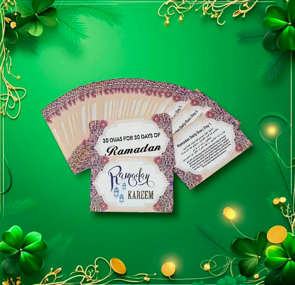 Ramadan 30 Duas for 30 Days Card Set | Daily Islamic Dua Cards | Ramadan Gift